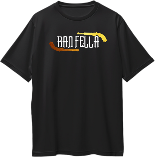 "Front view of Bad Fella Sidhu Moose Wala oversized unisex t-shirt with bold graphic."