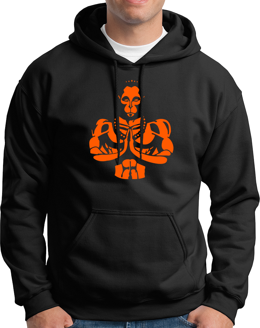 The supreme super hero, our beloved Hanuman Ji. We all love him & we all admire him. We always chant his name whenever we are scared of something. So if you are a BAJRANGBALI devotee, we bring this amazing printed hoodies for you all. Order this design in your favorite color.