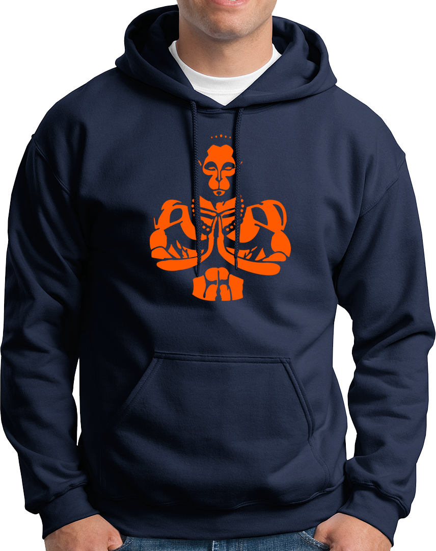 The supreme super hero, our beloved Hanuman Ji. We all love him & we all admire him. We always chant his name whenever we are scared of something. So if you are a BAJRANGBALI devotee, we bring this amazing printed hoodies for you all. Order this design in your favorite color.