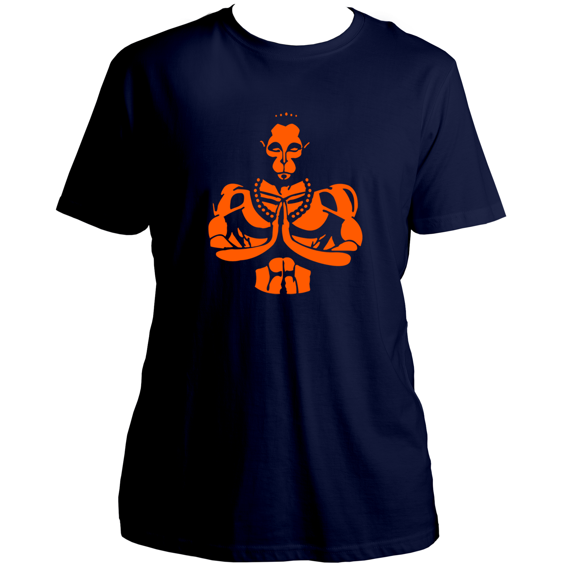 Bajrangbali Hanuman Ji navy blue unisex T-shirt with devotional graphic by Garrari