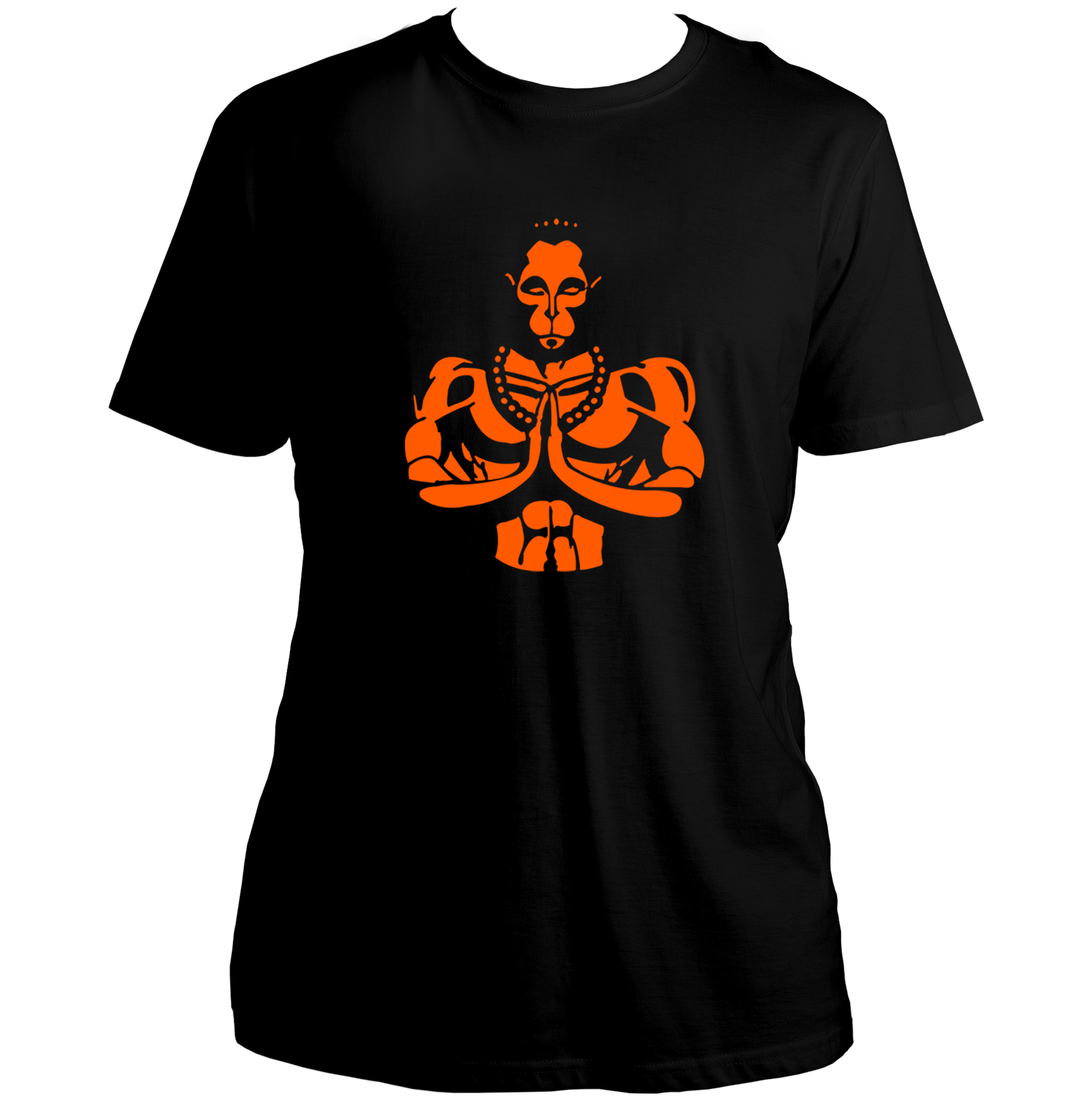 Bajrangbali Hanuman Ji black unisex T-shirt with devotional graphic by Garrari