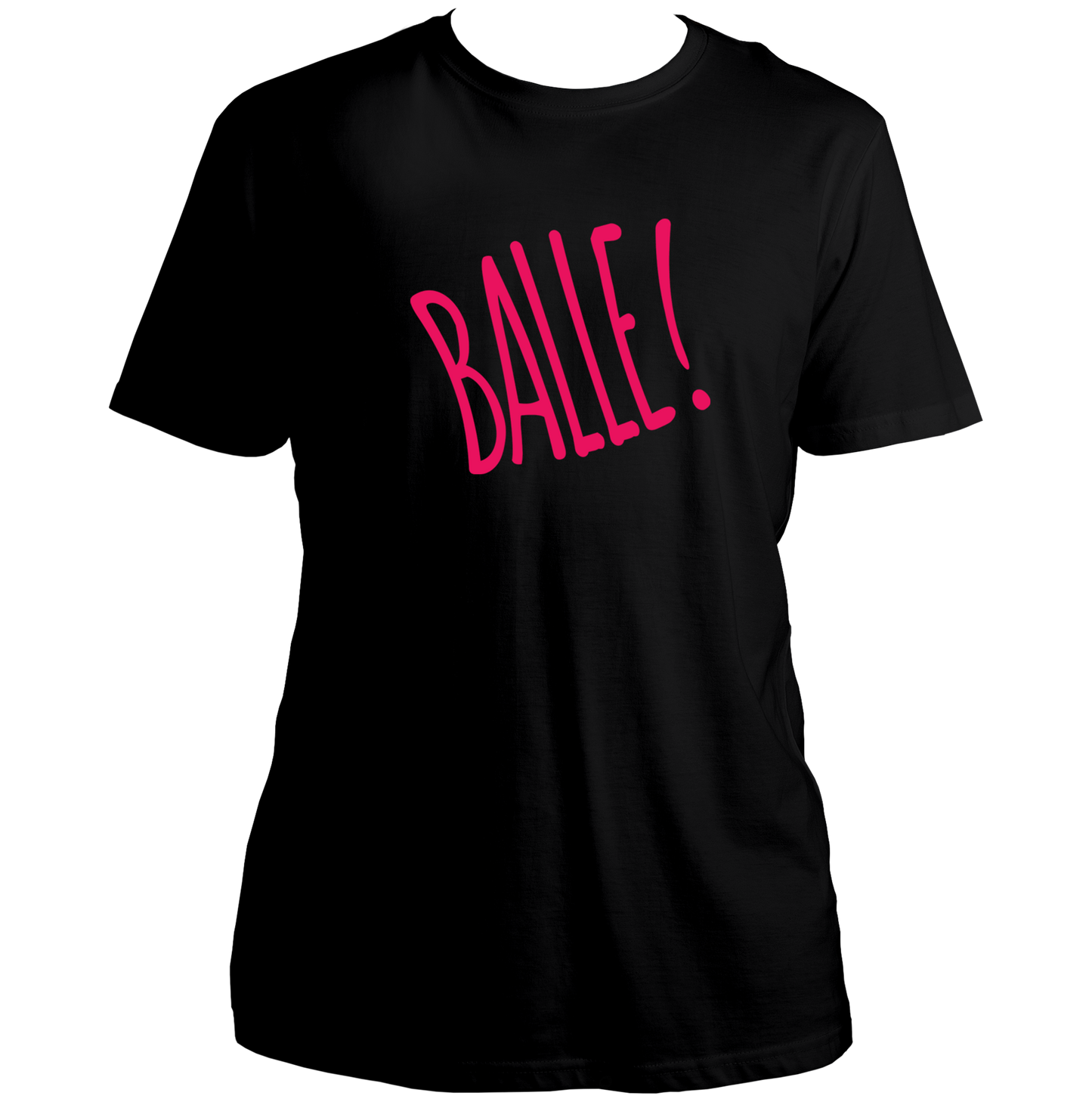Black Balle Punjabi Unisex T-Shirt with bold pink typography print by Garrari