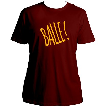Maroon Balle Punjabi Unisex T-Shirt with bold Punjabi statement print by Garrari