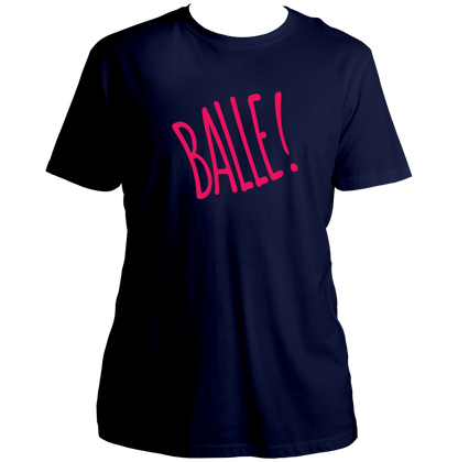 Navy Blue Balle Punjabi Unisex T-Shirt with Balle typography artwork by Garrari
