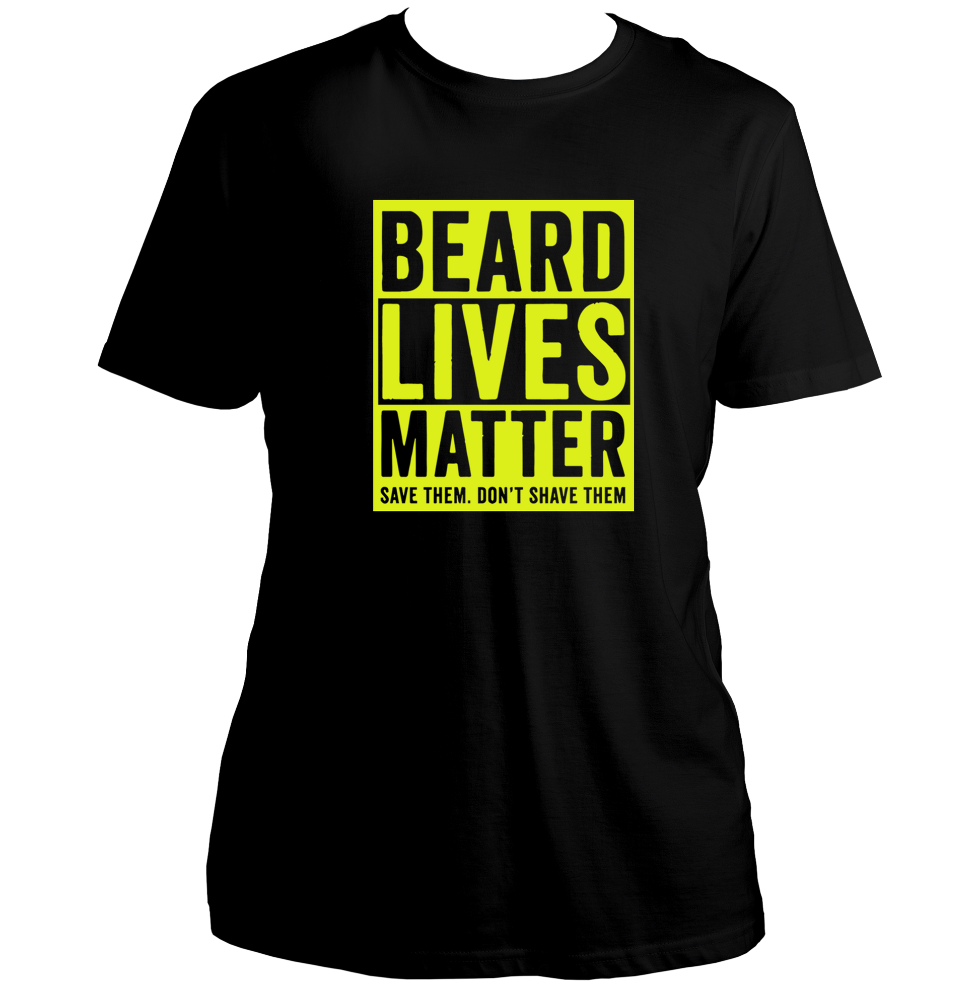 Black Beard Lives Matter Unisex T-Shirt with bold neon typography by Garrari