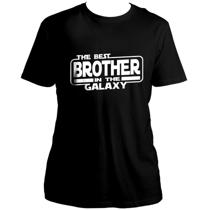 Black The Best Brother In The Galaxy Unisex T-Shirt with Best Brother quote graphic