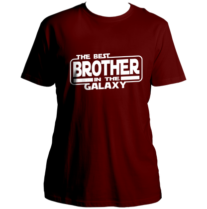 Maroon The Best Brother In The Galaxy Unisex T-Shirt with brother gifting statement print