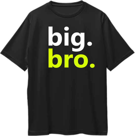 big bro oversized t-shirt black cotton – Rakhi Bhai Dooj birthday gift for brother