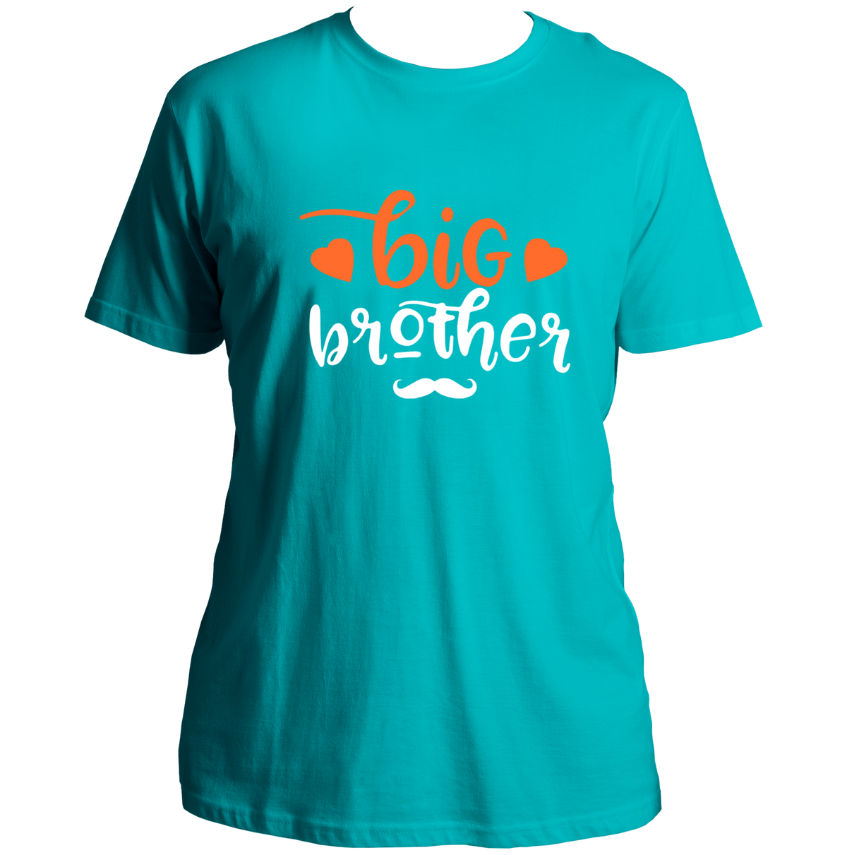 Aqua Blue Big Brother Unisex T-Shirt by Garrari with handwritten elder brother statement graphic