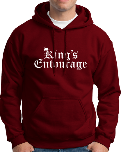 Maroon Birthday King's Entourage Unisex Hoodie by Garrari for birthday crew and group celebrations