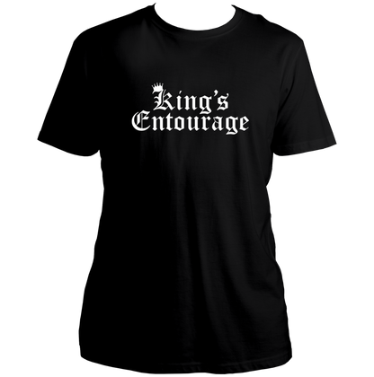 Black Birthday King's Entourage Unisex T-Shirt by Garrari for birthday squad and group celebration