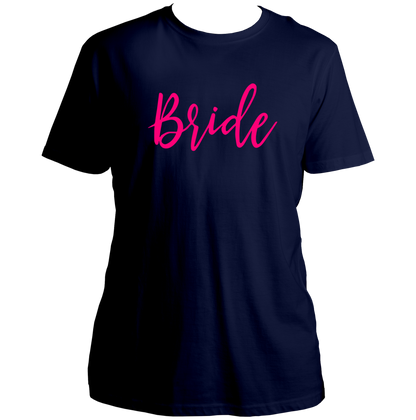 Navy Blue Bride Unisex T-Shirt by Garrari for bachelorette party and final girls’ trip