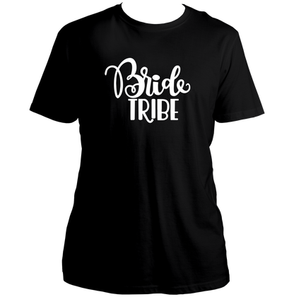 Black Bride Tribe Unisex T-Shirt by Garrari for bridesmaids and pre-wedding celebration