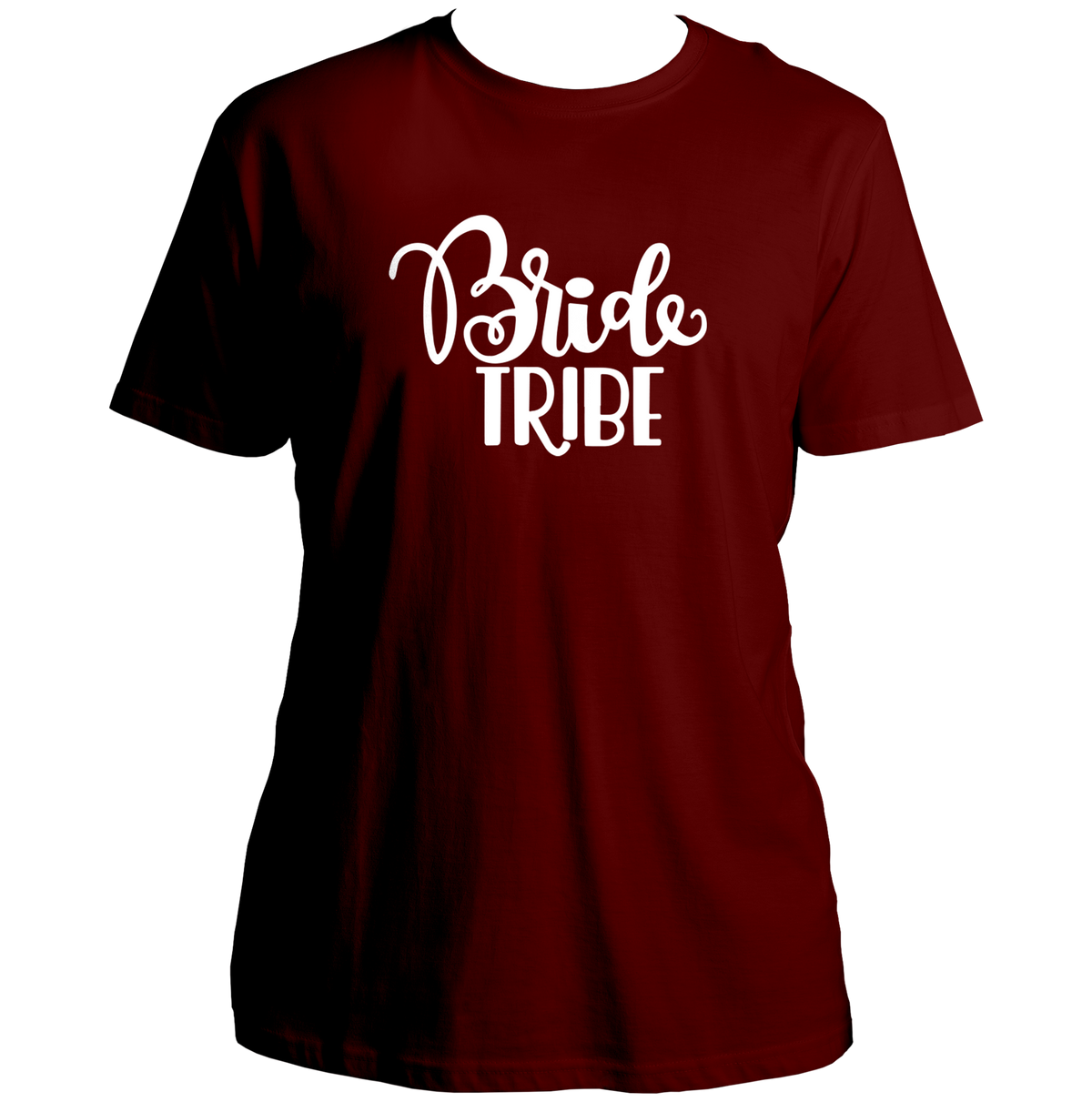 Maroon Bride Tribe Unisex T-Shirt by Garrari for bridal trip and bachelorette party