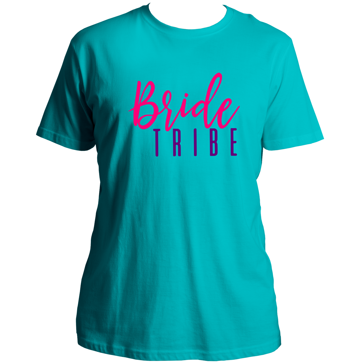 Aqua Blue Bride Tribe Unisex T-Shirt by Garrari for bridal trip and pre-wedding celebration