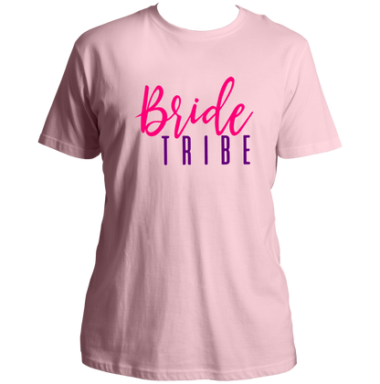 Baby Pink Bride Tribe Unisex T-Shirt by Garrari for bridesmaids and bachelorette party