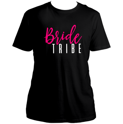 Black Bride Tribe Unisex T-Shirt by Garrari for bachelorette party and bridal weekend