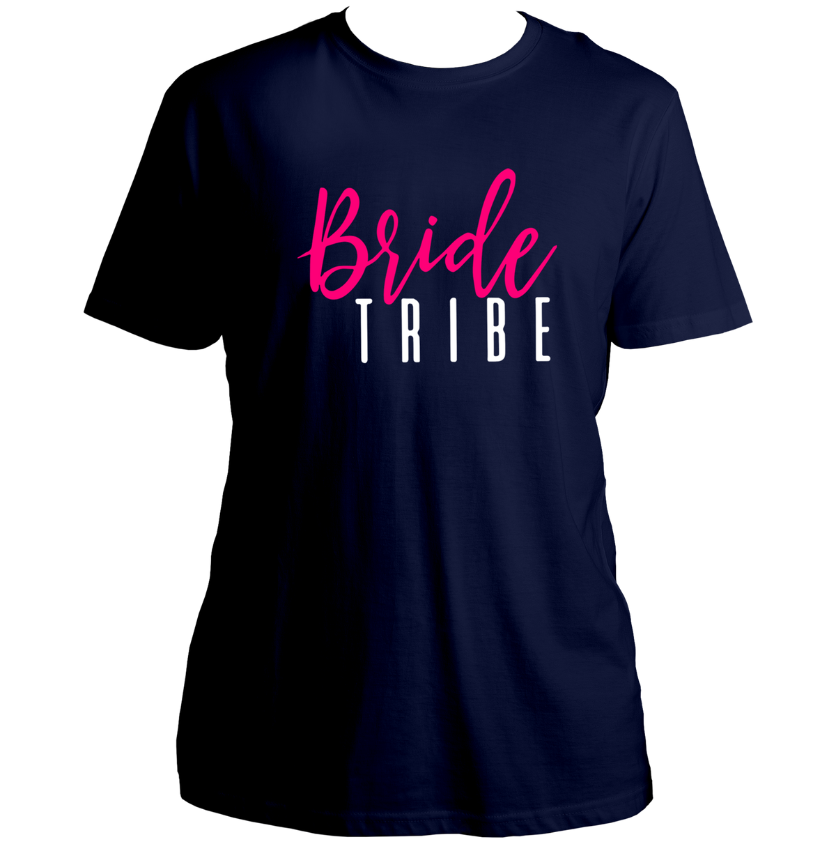 Navy Blue Bride Tribe Unisex T-Shirt by Garrari for bridesmaid group and girls’ trip