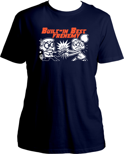 Built-In Best Frenemy Unisex Regular Fit T-Shirt | Funny Rakhi & Bhai Dooj Gift for Siblings