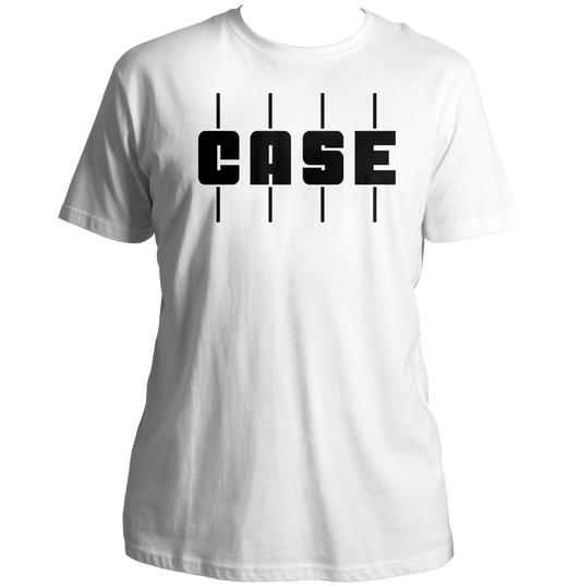 White Case Diljit Dosanjh Unisex T-Shirt by Garrari with bold black CASE typography