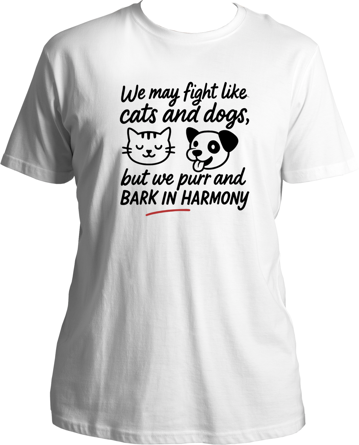 We Fight Like Cats & Dogs Unisex T-Shirt | Funny Rakhi Sibling Gift