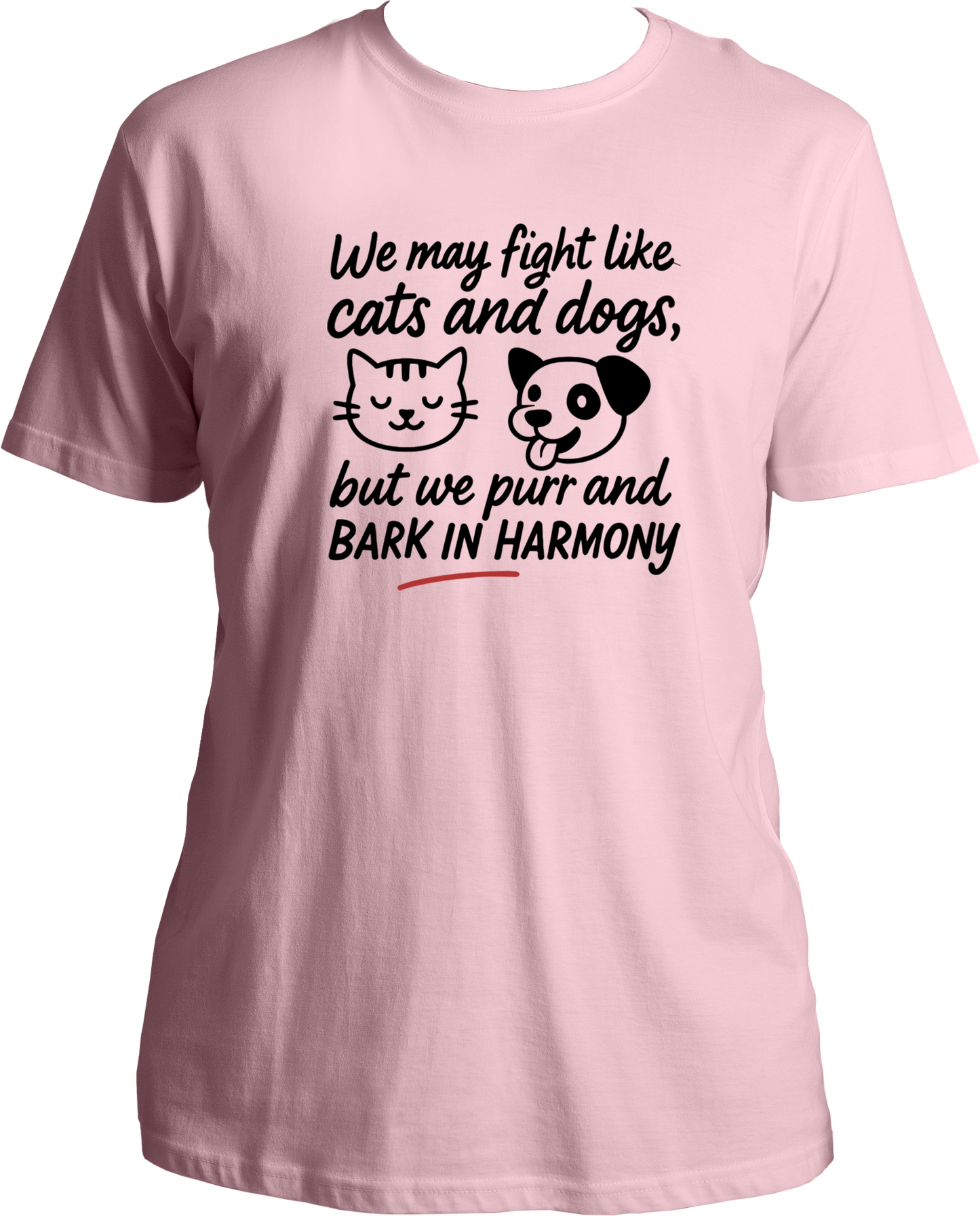 We Fight Like Cats & Dogs Unisex T-Shirt | Funny Rakhi Sibling Gift