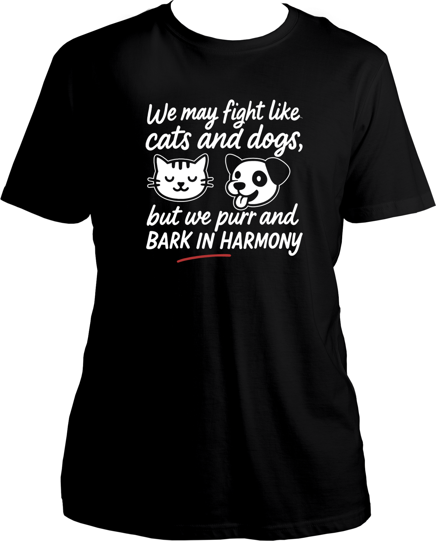 We Fight Like Cats & Dogs Unisex T-Shirt | Funny Rakhi Sibling Gift