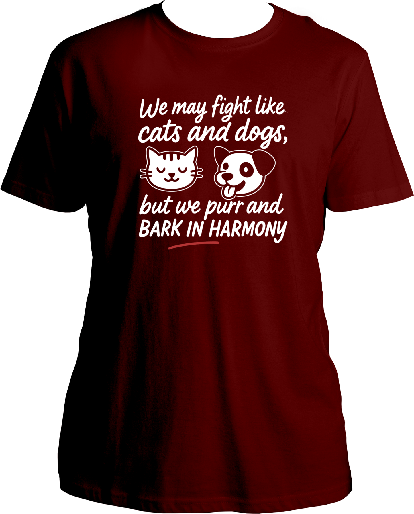 We Fight Like Cats & Dogs Unisex T-Shirt | Funny Rakhi Sibling Gift