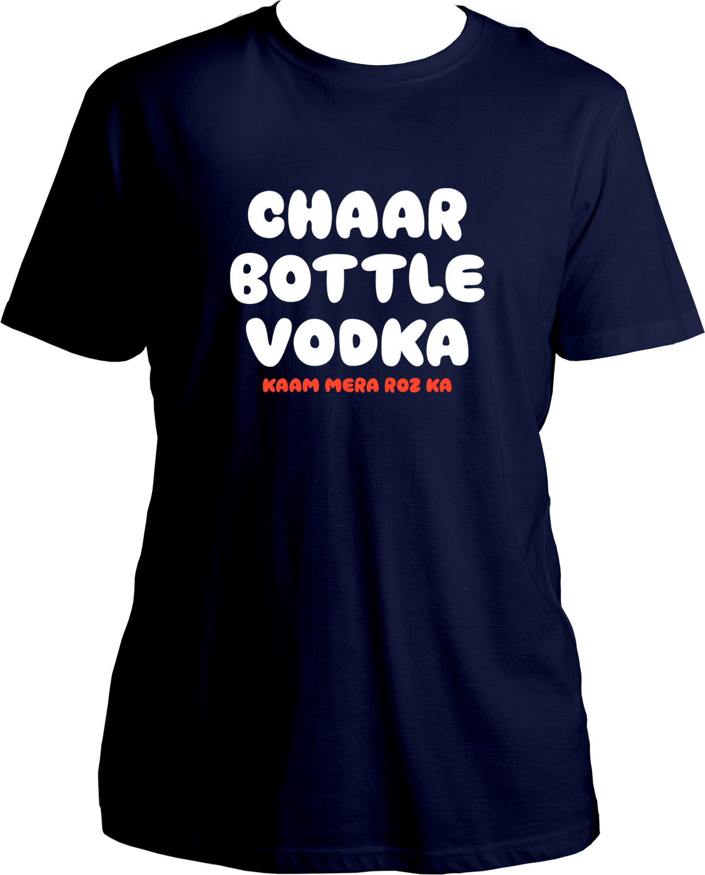 Chaar Bottle Vodka Unisex T-Shirt – Yo Yo Honey Singh-inspired tee with bold party vibes and hip-hop streetwear fashion. Available now at Garrari.com!