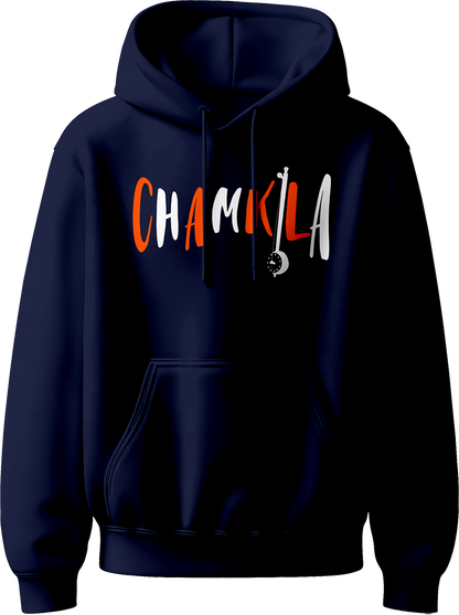 Chamkila Diljit Dosanjh Unisex Hoodie featuring “Chamkila” design inspired by Diljit Dosanjh’s movie and Amar Singh Chamkila’s legacy with “Mai Hoon Punjab” text.