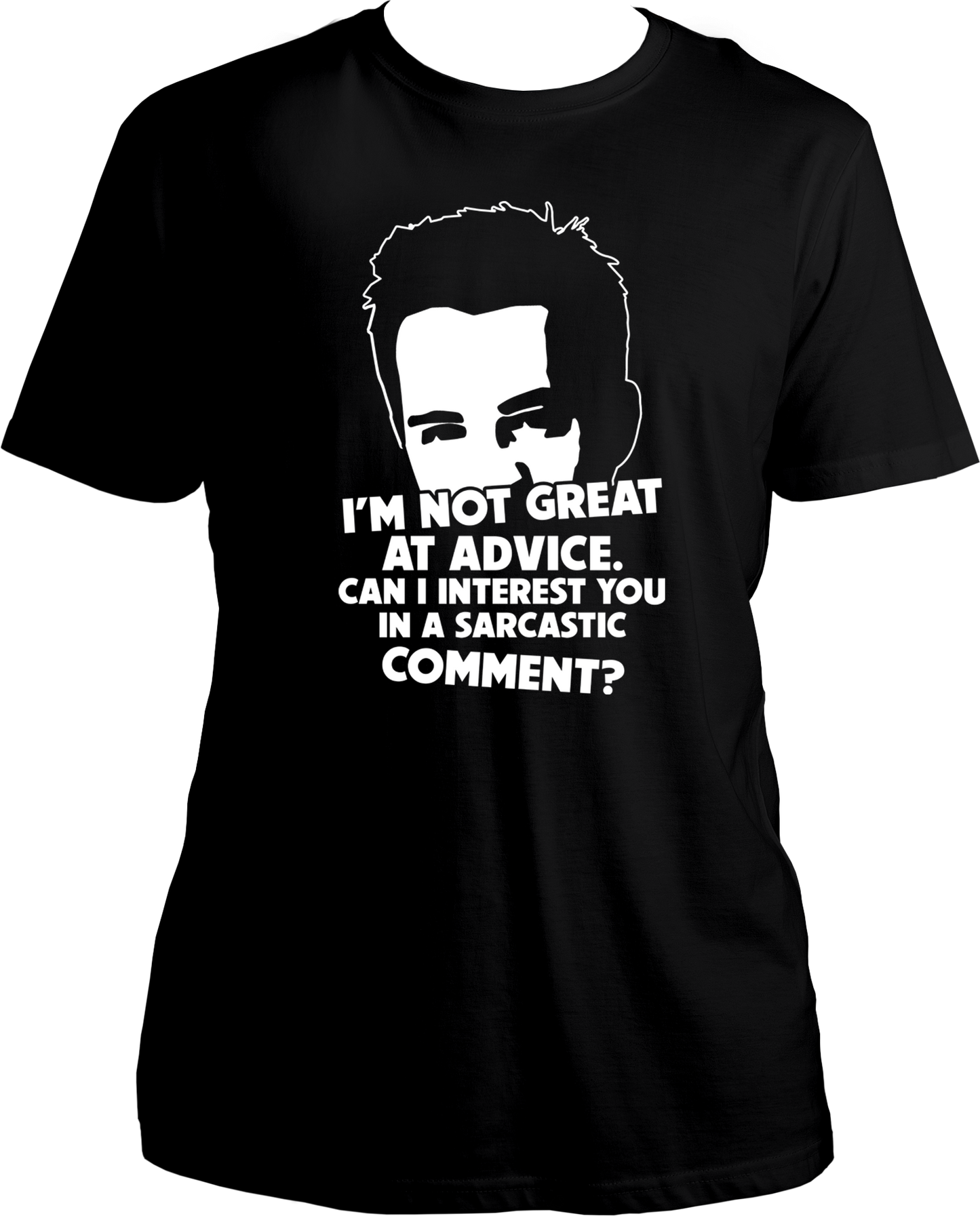 Step into the world of iconic TV humor with our F.R.I.E.N.D.S collection, featuring the witty Chandler Bing on our Round Neck T-shirt! Immerse yourself in Chandler's sarcastic charm with the legendary quote, "I AM NOT GREAT ADVICE. CAN I INTEREST YOU IN A SARCASTIC COMMENT?" – a perfect fusion of humor and style.