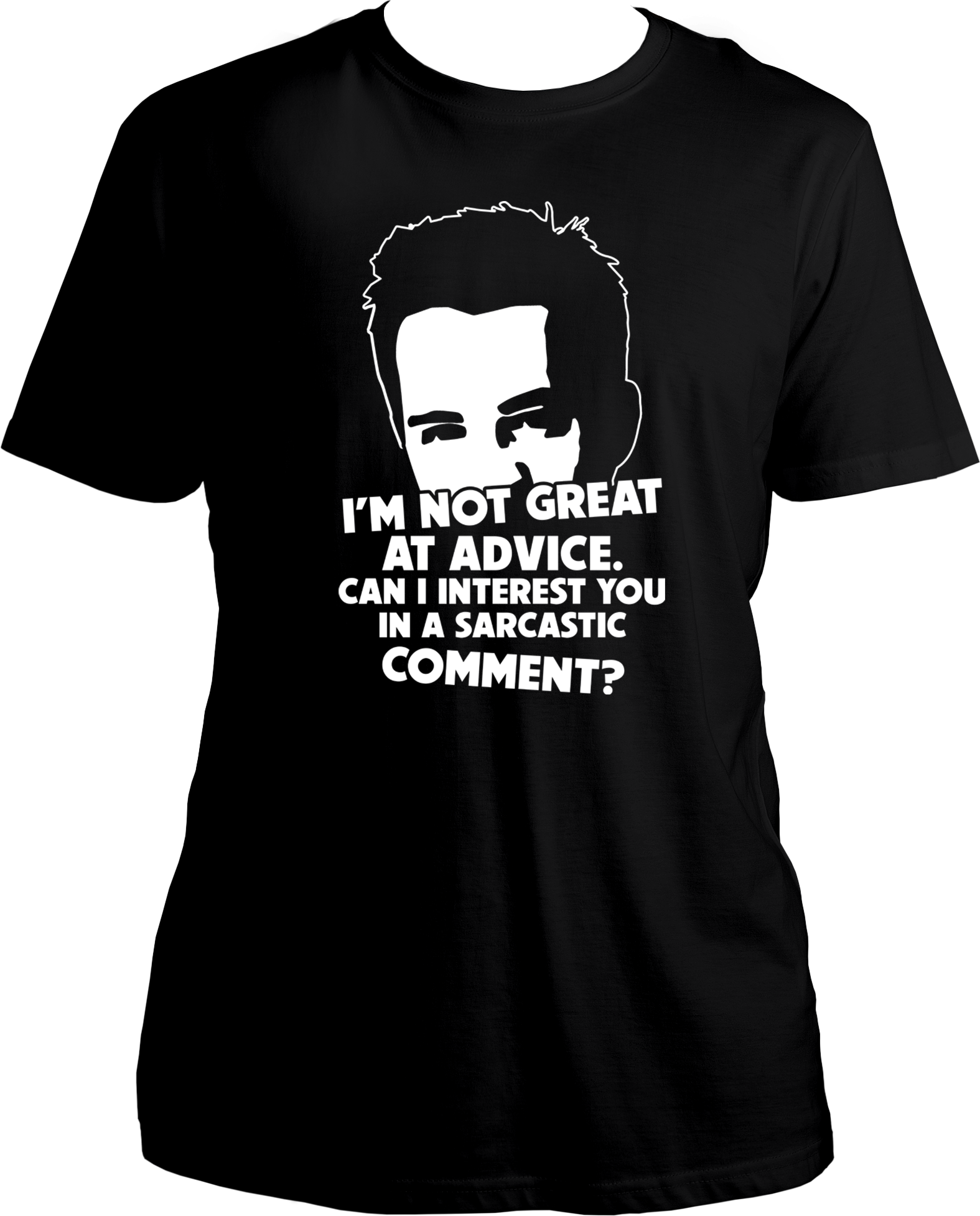 Step into the world of iconic TV humor with our F.R.I.E.N.D.S collection, featuring the witty Chandler Bing on our Round Neck T-shirt! Immerse yourself in Chandler's sarcastic charm with the legendary quote, "I AM NOT GREAT ADVICE. CAN I INTEREST YOU IN A SARCASTIC COMMENT?" – a perfect fusion of humor and style.