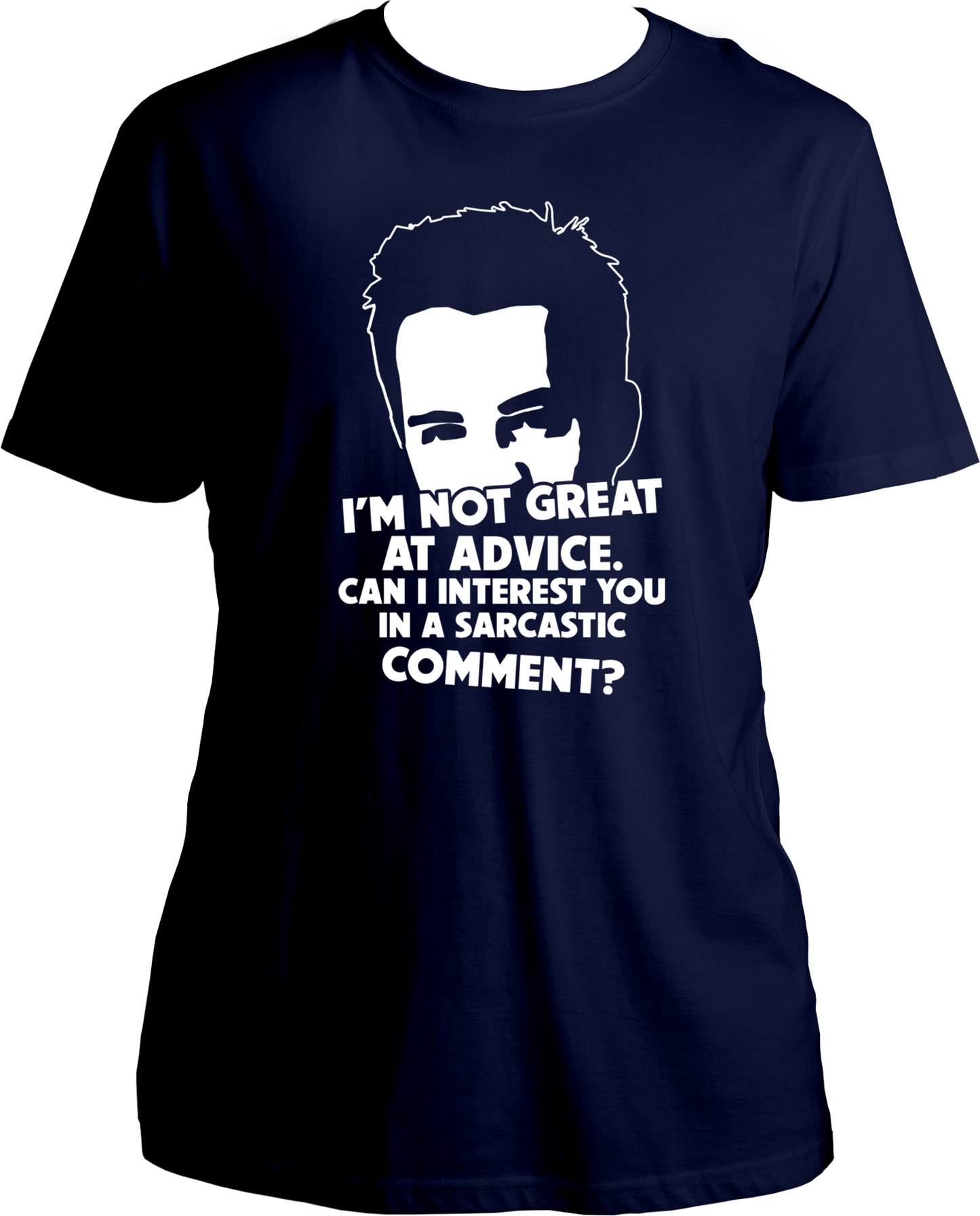 Step into the world of iconic TV humor with our F.R.I.E.N.D.S collection, featuring the witty Chandler Bing on our Round Neck T-shirt! Immerse yourself in Chandler's sarcastic charm with the legendary quote, "I AM NOT GREAT ADVICE. CAN I INTEREST YOU IN A SARCASTIC COMMENT?" – a perfect fusion of humor and style.