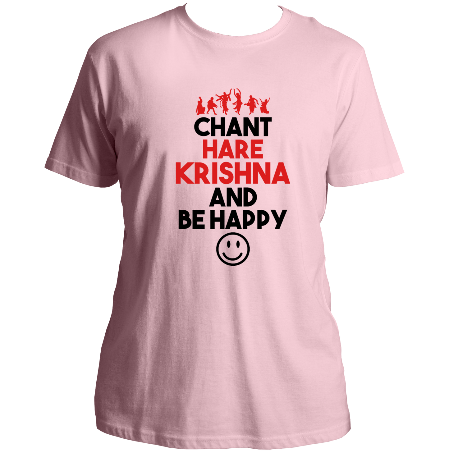 Baby Pink Chant Hare Krishna T-shirt with Krishna bhakti print by Garrari