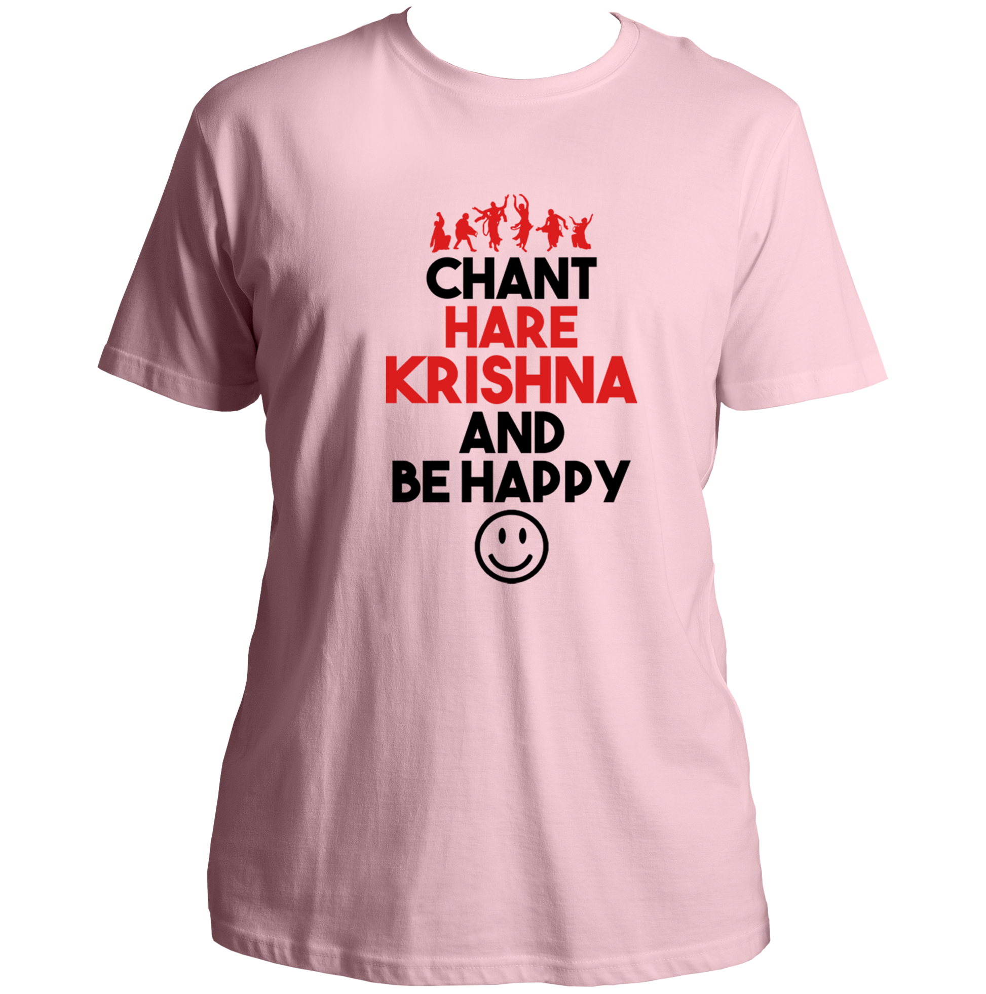 Baby Pink Chant Hare Krishna T-shirt with Krishna bhakti print by Garrari