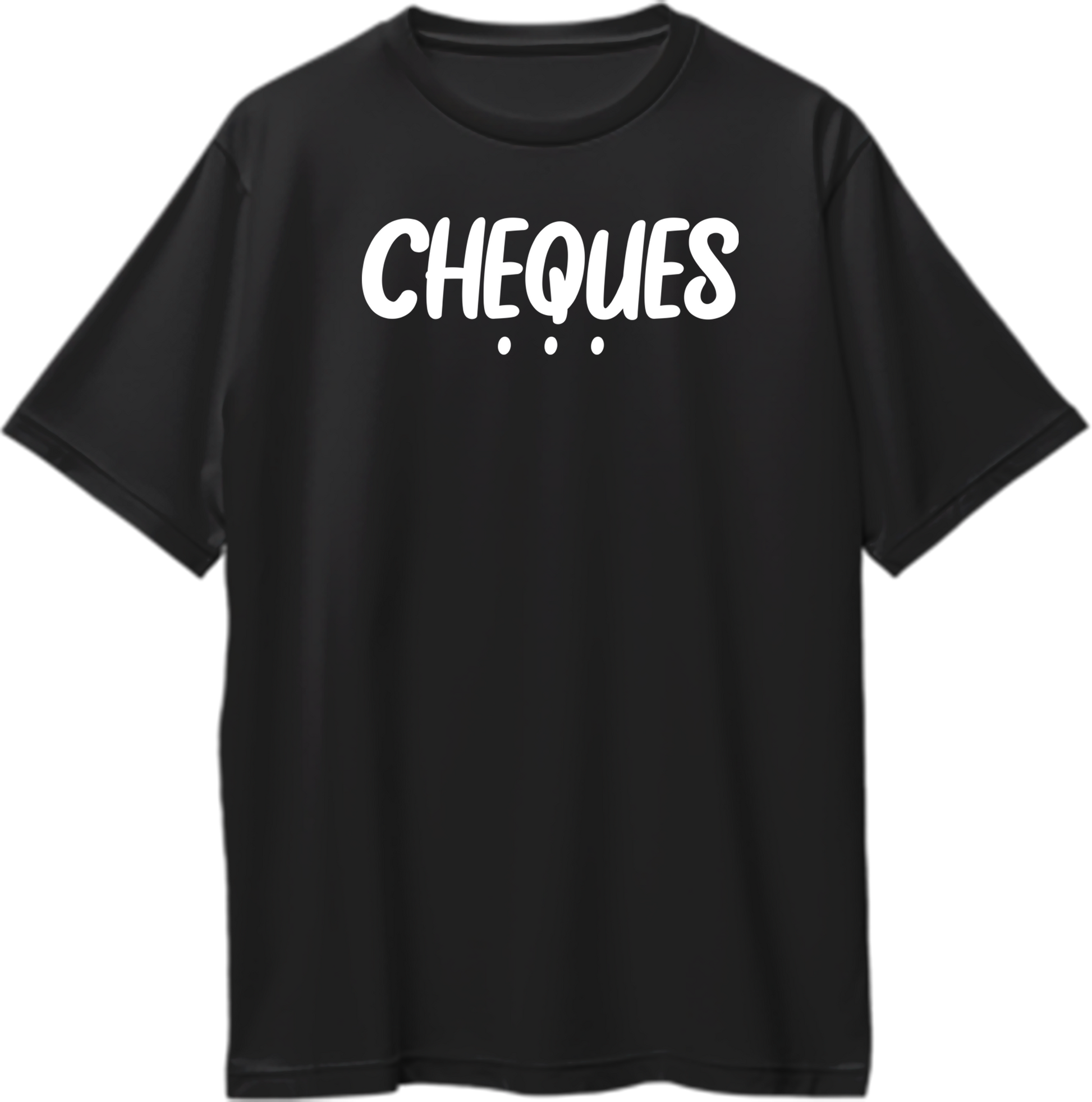 Black Cheques Oversized T-Shirt with bold white typography and Punjabi music-inspired print by Garrari