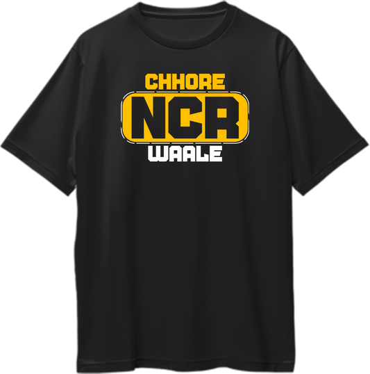 Chhore NCR Waale Oversized Unisex T-Shirt inspired by MC Square and Paradox’s viral performance on MTV Hustle, perfect for desi hip-hop fans.