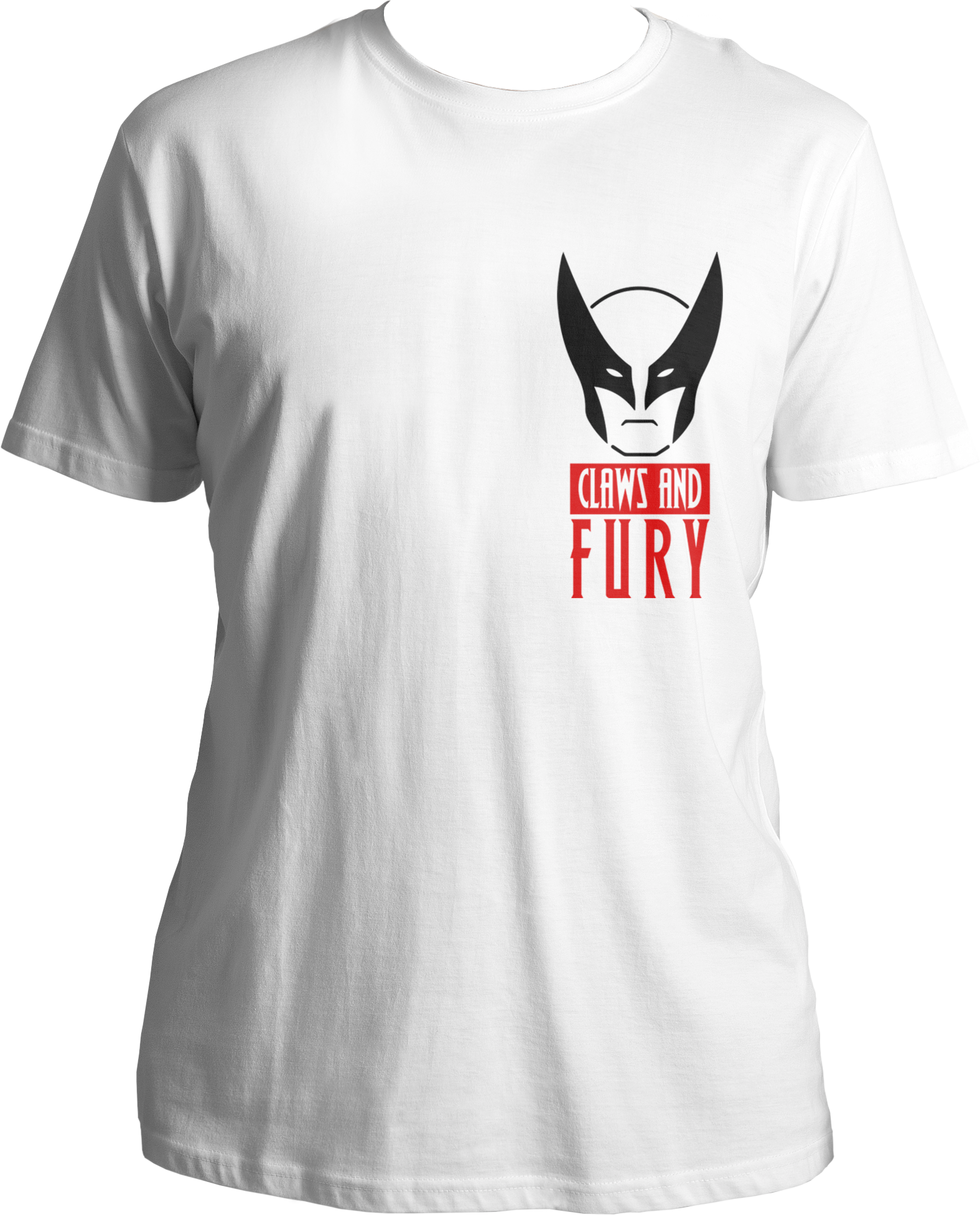 Unleash the beast within with our "Claws And Fury Wolverine Unisex T-Shirts." This premium 100% cotton, round neck t-shirt features Wolverine's iconic masked face with the bold phrase "Claws and Fury" underneath.  Wolverine, known for his indestructible adamantium claws and unparalleled healing factor, embodies resilience, strength, and raw power. Our t-shirt mirrors these traits with its superior quality, durability, and comfort, perfect for any Wolverine fan ready to take on the world.