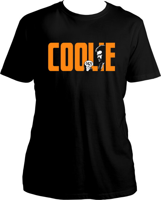 Coolie 1421 movie-inspired unisex t-shirt with bold graphic print – limited edition fan merch.