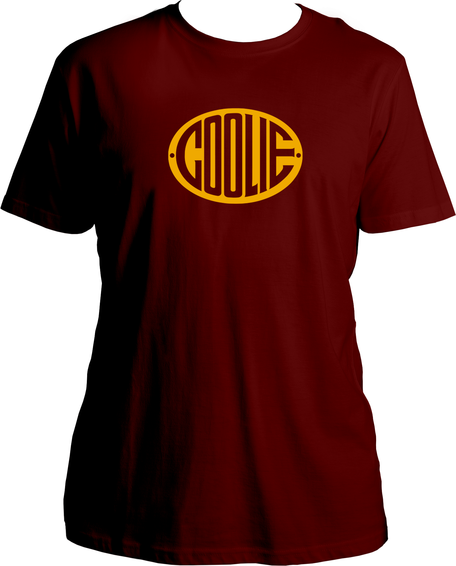 Coolie 2025 unisex T-shirt with yellow logo, premium cotton fan merch in multiple colors