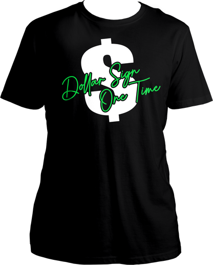 Elevate your streetwear game with the Dollar Sign One Time Unisex Cotton T-Shirt, inspired by Krsna's iconic track. Perfect for true fans of Desi hip-hop, this T-shirt is designed to showcase your love for Krsna’s sharp lyrics and impactful storytelling.