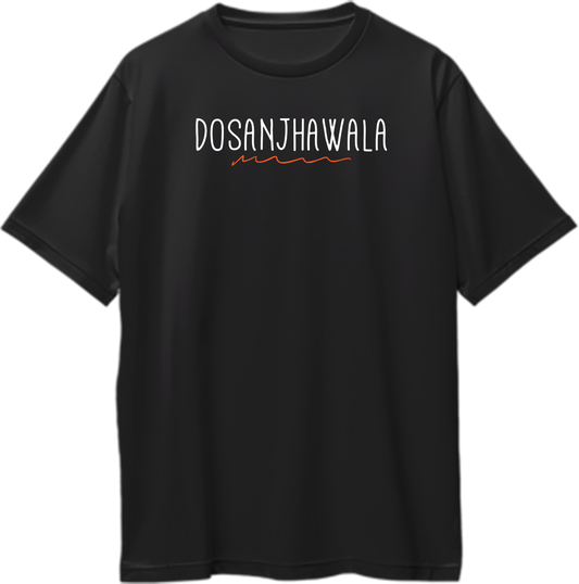 Dosanjhawala Diljit Dosanjh Oversized Unisex T-Shirt featuring the bold “Dosanjhawala” print for fans of Diljit Dosanjh.