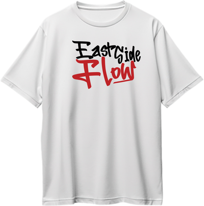 "Front view of East Side Flow Sidhu Moose Wala oversized unisex t-shirt with bold print."