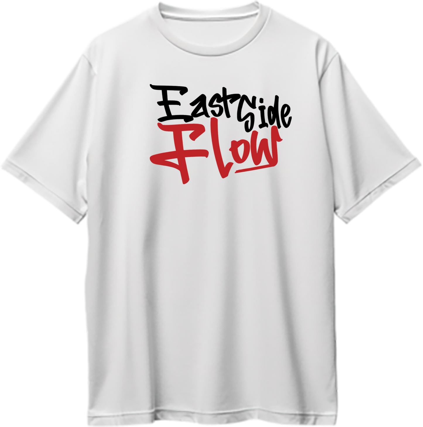 "Front view of East Side Flow Sidhu Moose Wala oversized unisex t-shirt with bold print."