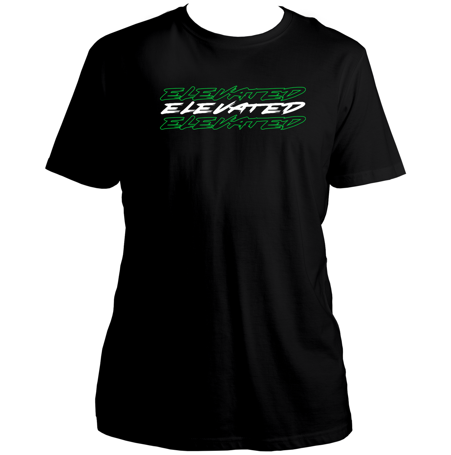 Black Elevated Unisex T-Shirt with Punjabi music-inspired Elevated text print by Garrari