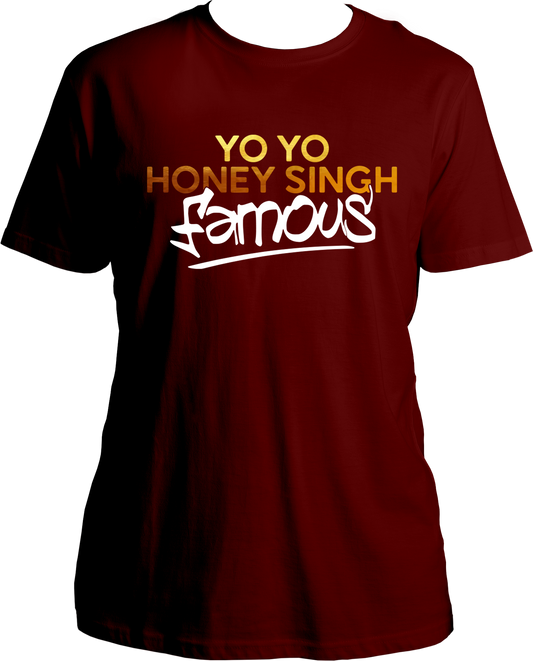 Yo Yo Famous Unisex T-Shirt – Limited edition Yo Yo Honey Singh fan T-shirt, inspired by his legendary hip-hop journey. Available now at Garrari.com!