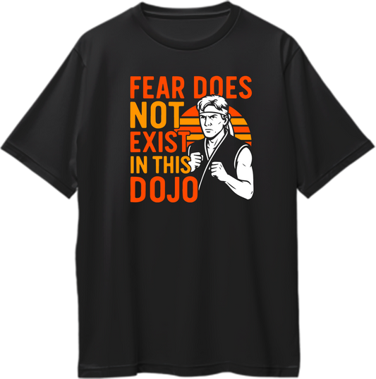 Cobra Kai oversized unisex T-shirt with Fear Does Not Exist quote graphic
