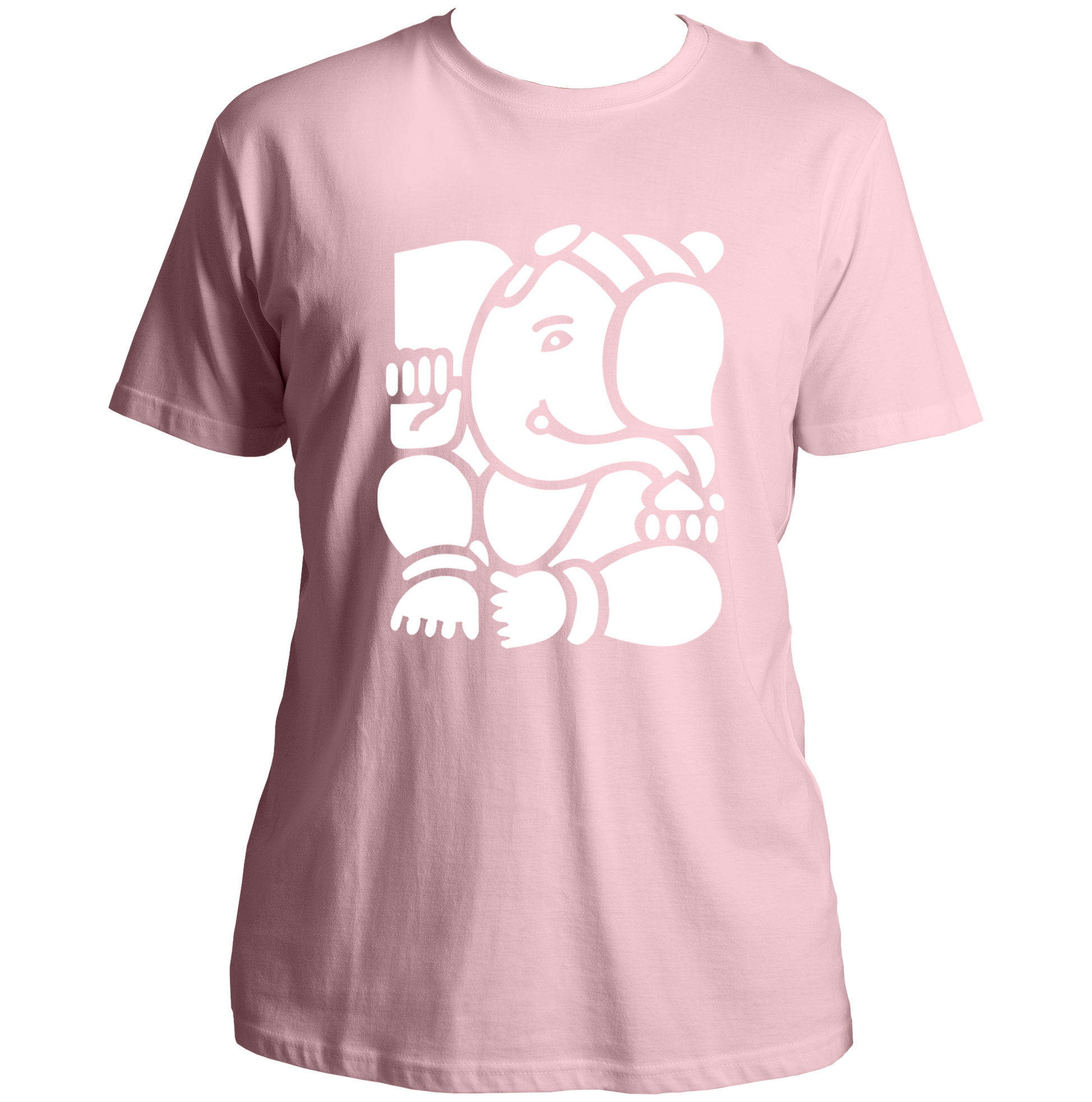 Ganpati baby pink unisex T-shirt with Lord Ganesha devotional graphic by Garrari