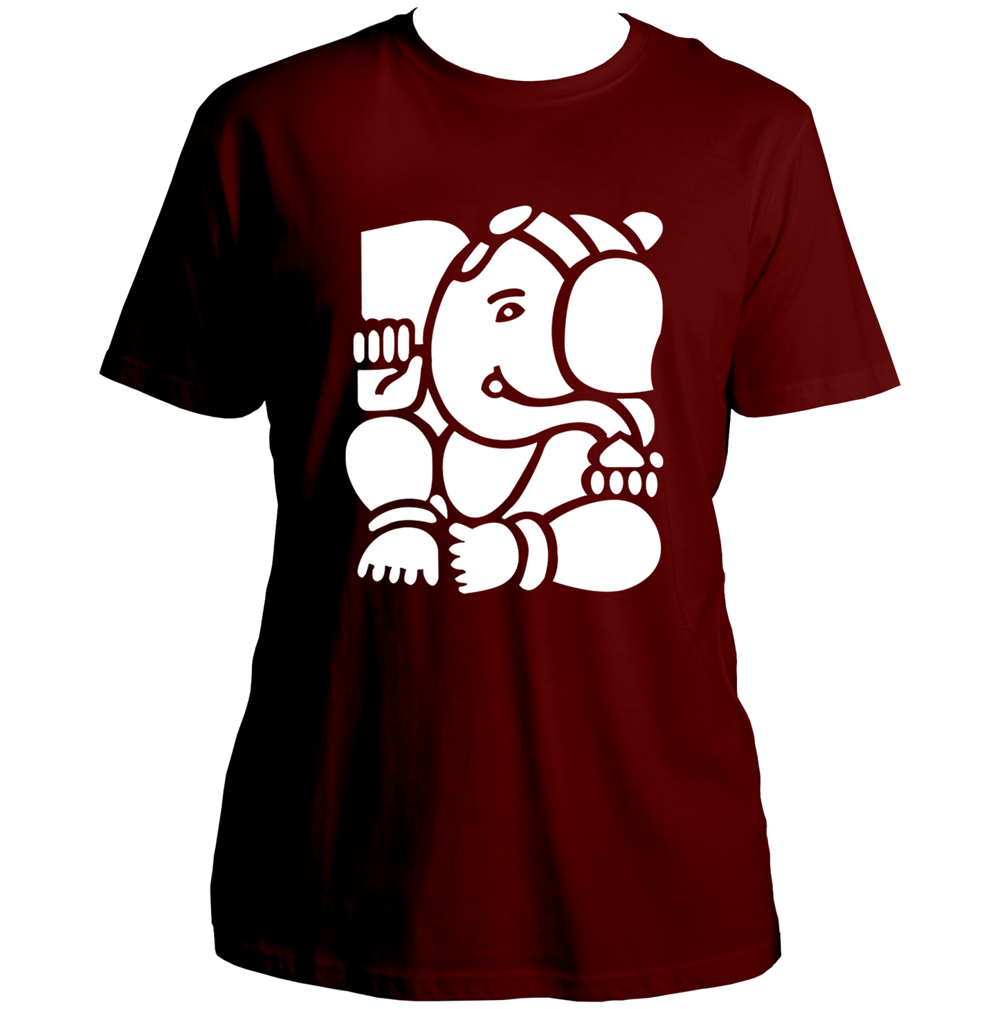 Ganpati maroon unisex T-shirt with Lord Ganesha devotional graphic by Garrari