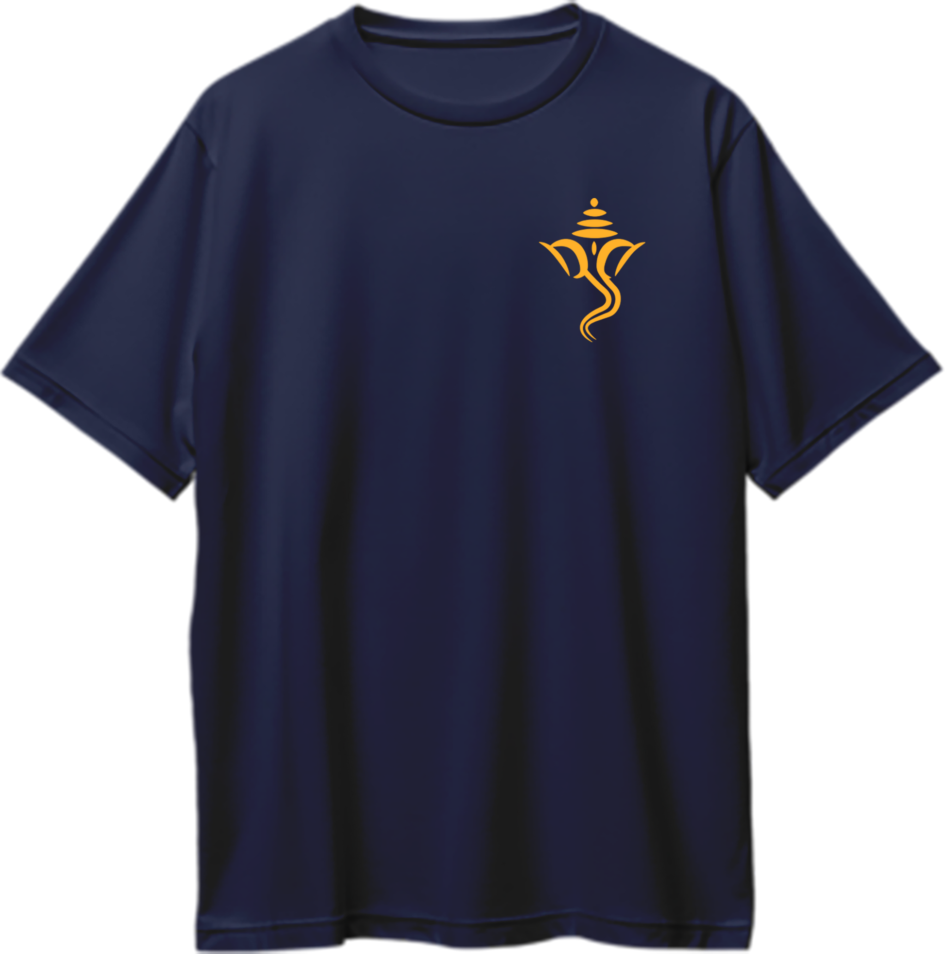 Ganesh Ji navy blue oversized T-shirt with small Ganpati chest print by Garrari